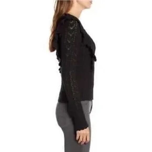 Rachel Parcell Pointelle Ruffle Sweater - Picture 8 of 8